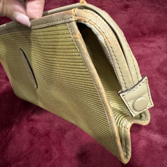 YSL Large Vintage Clutch - Dark Gold and Tan with monogrammed lining - Picture 9 of 16